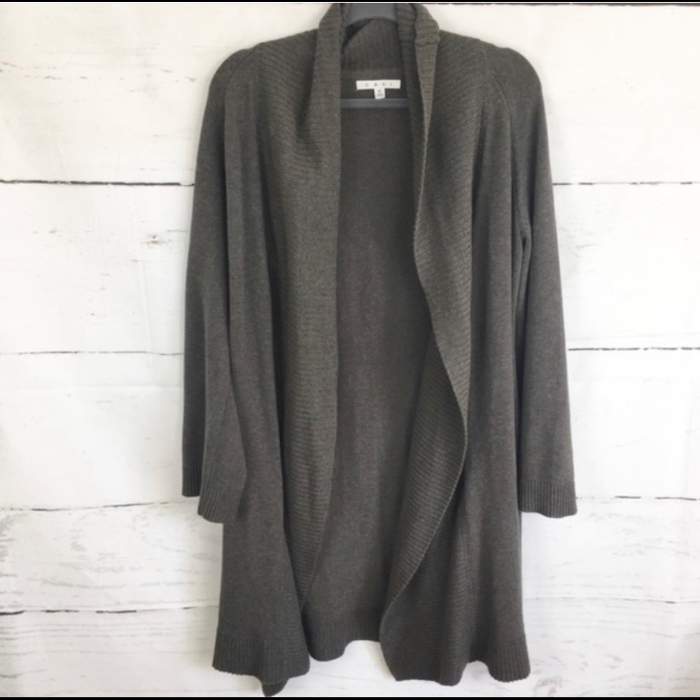 CAbi Oversized Taupe Open Cardigan Style 226